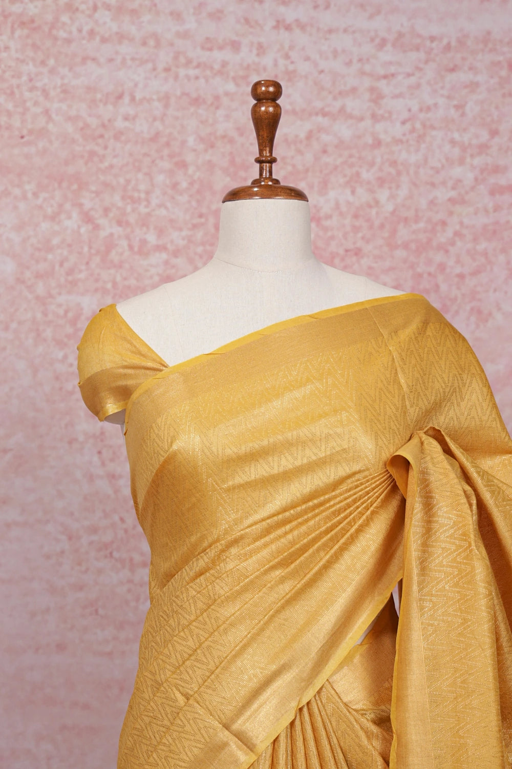 Yellow Semi Silk Saree