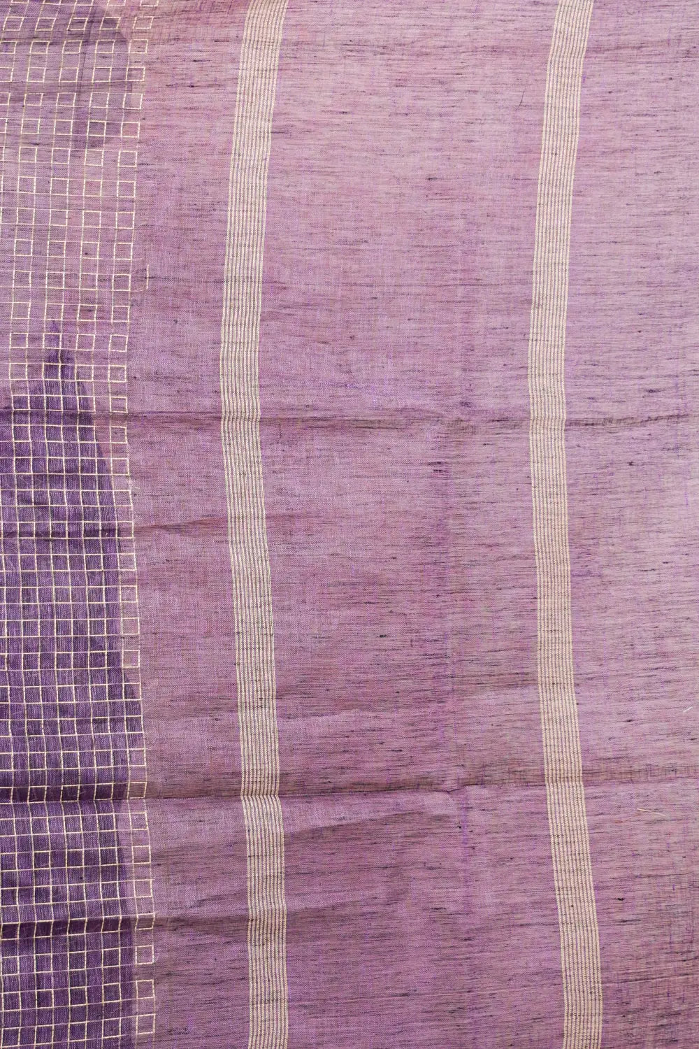 Royal Purple Semi Linen Saree