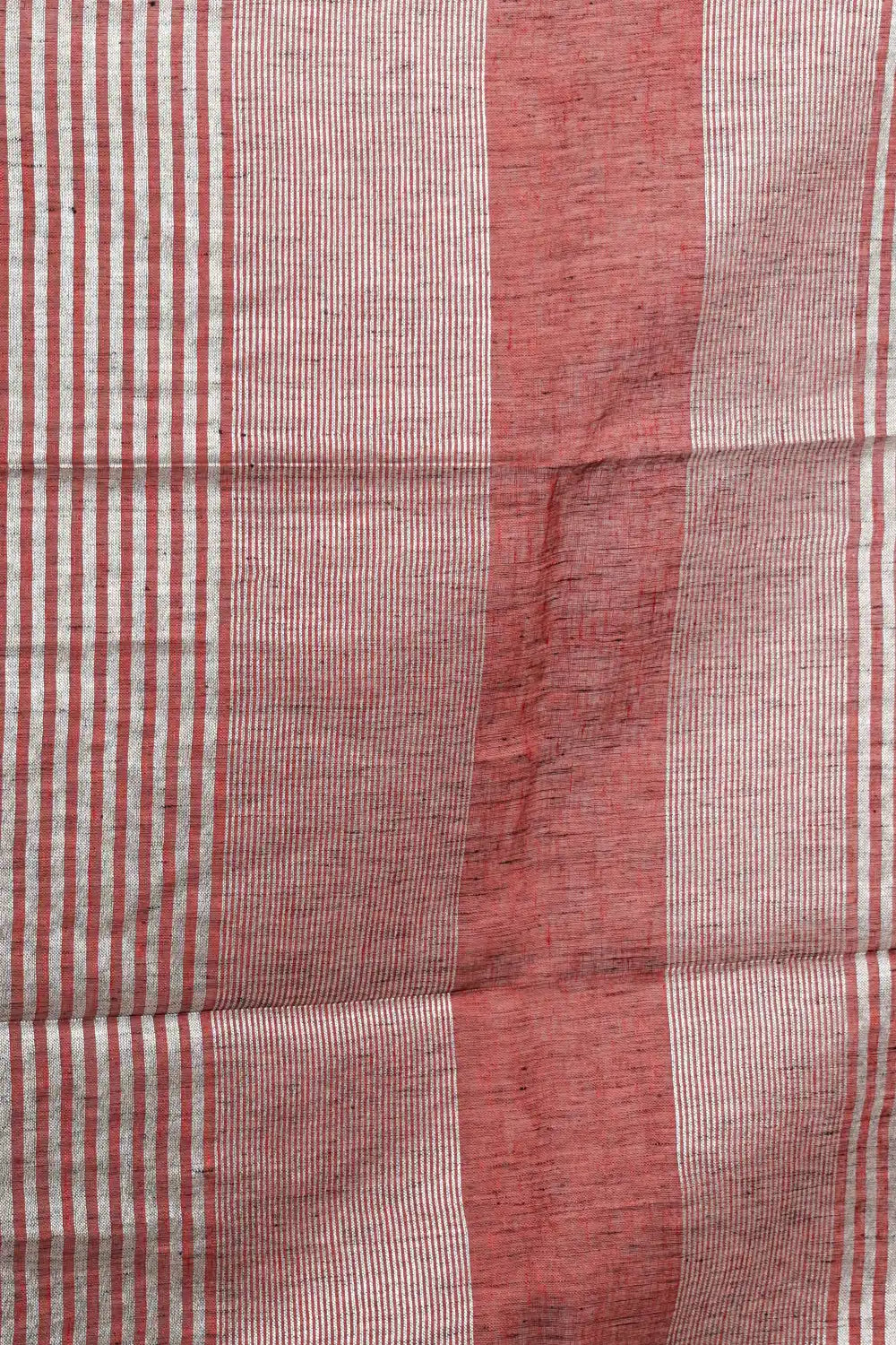 Maroon Semi Linen Saree