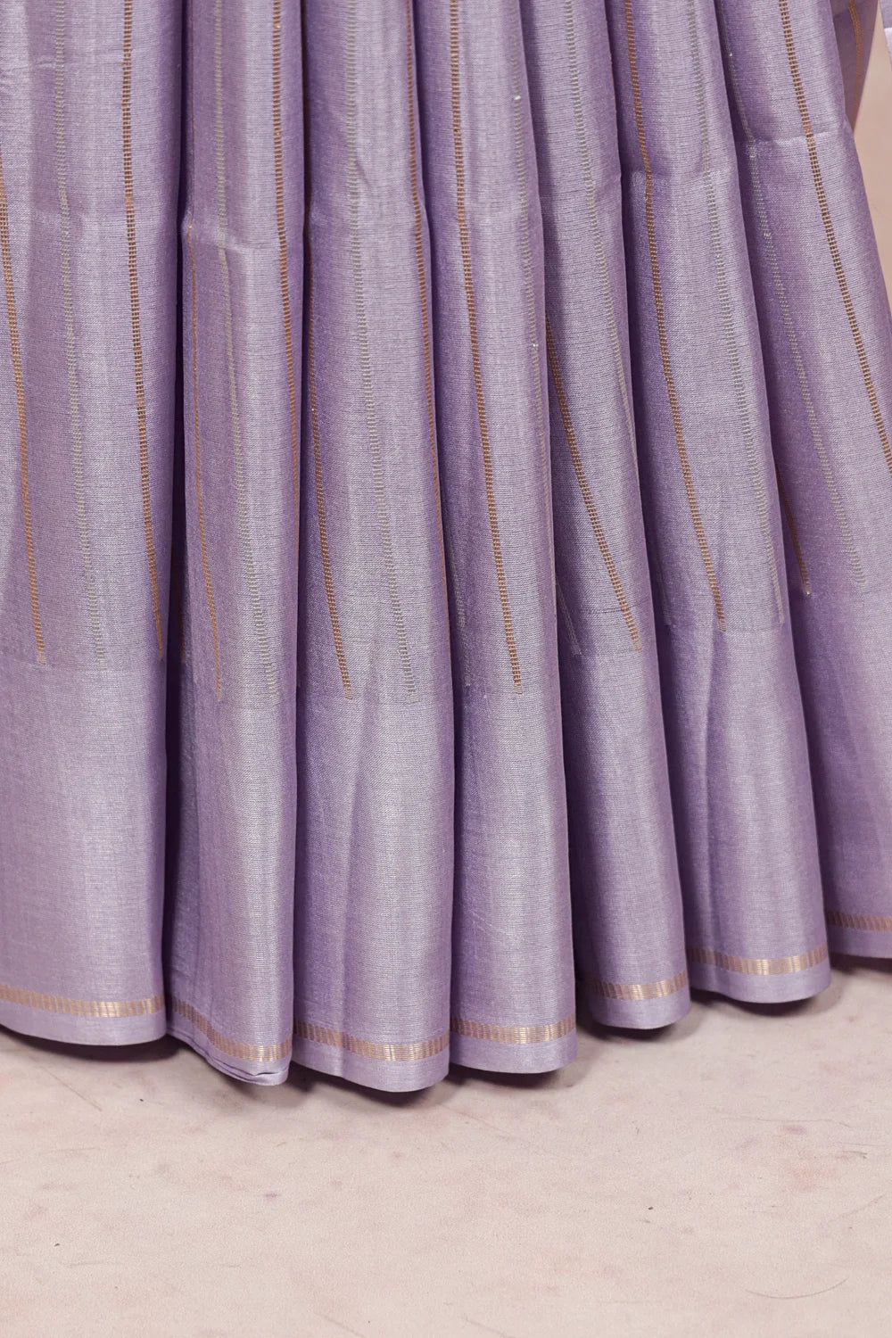 Light Lavender Semi Tussar Saree