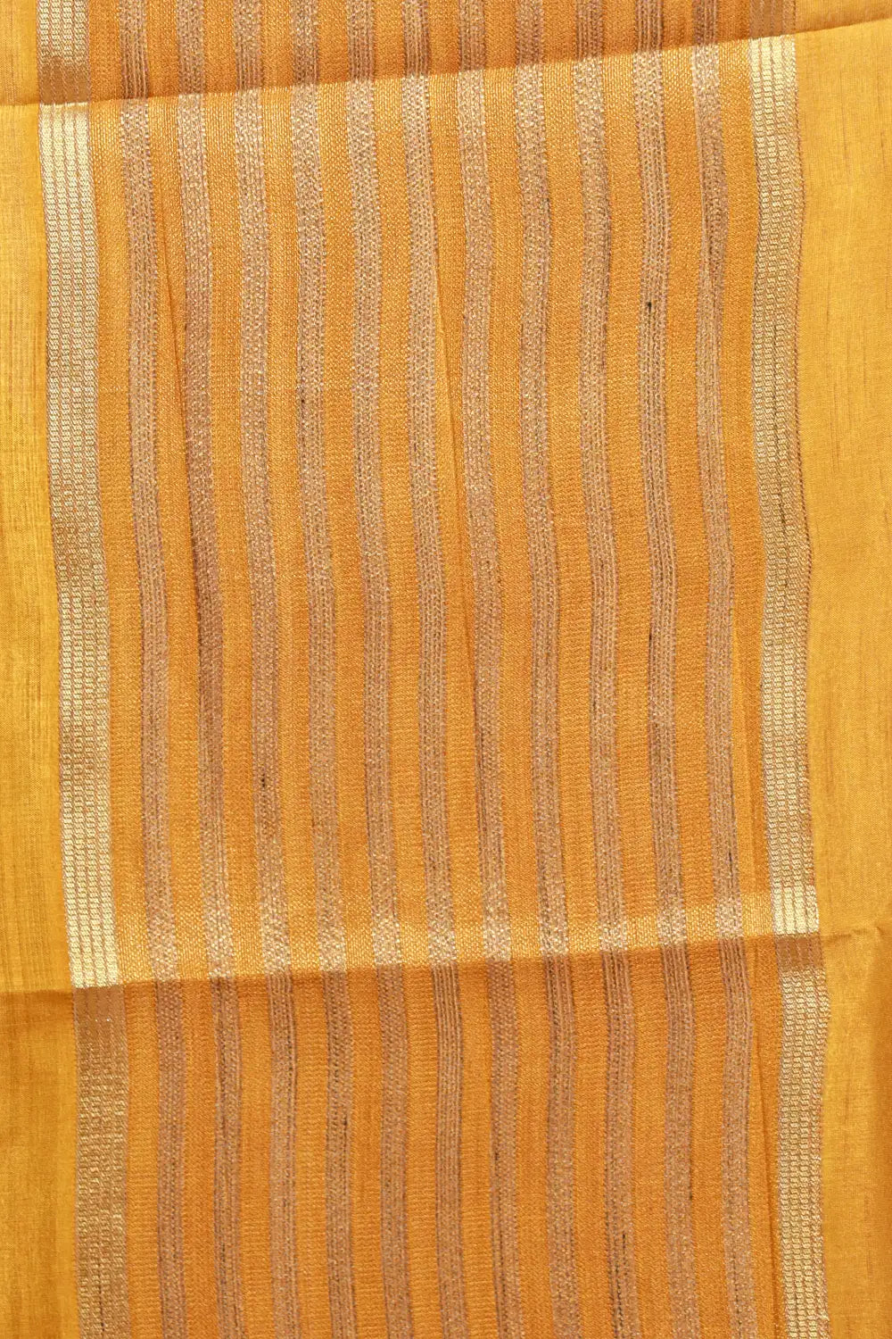Dark Yellow Semi Tussar Saree