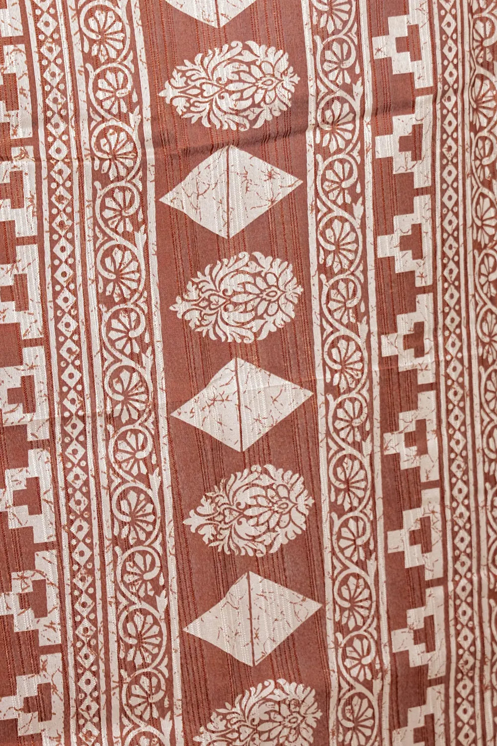 Brown Semi Chiffon Saree