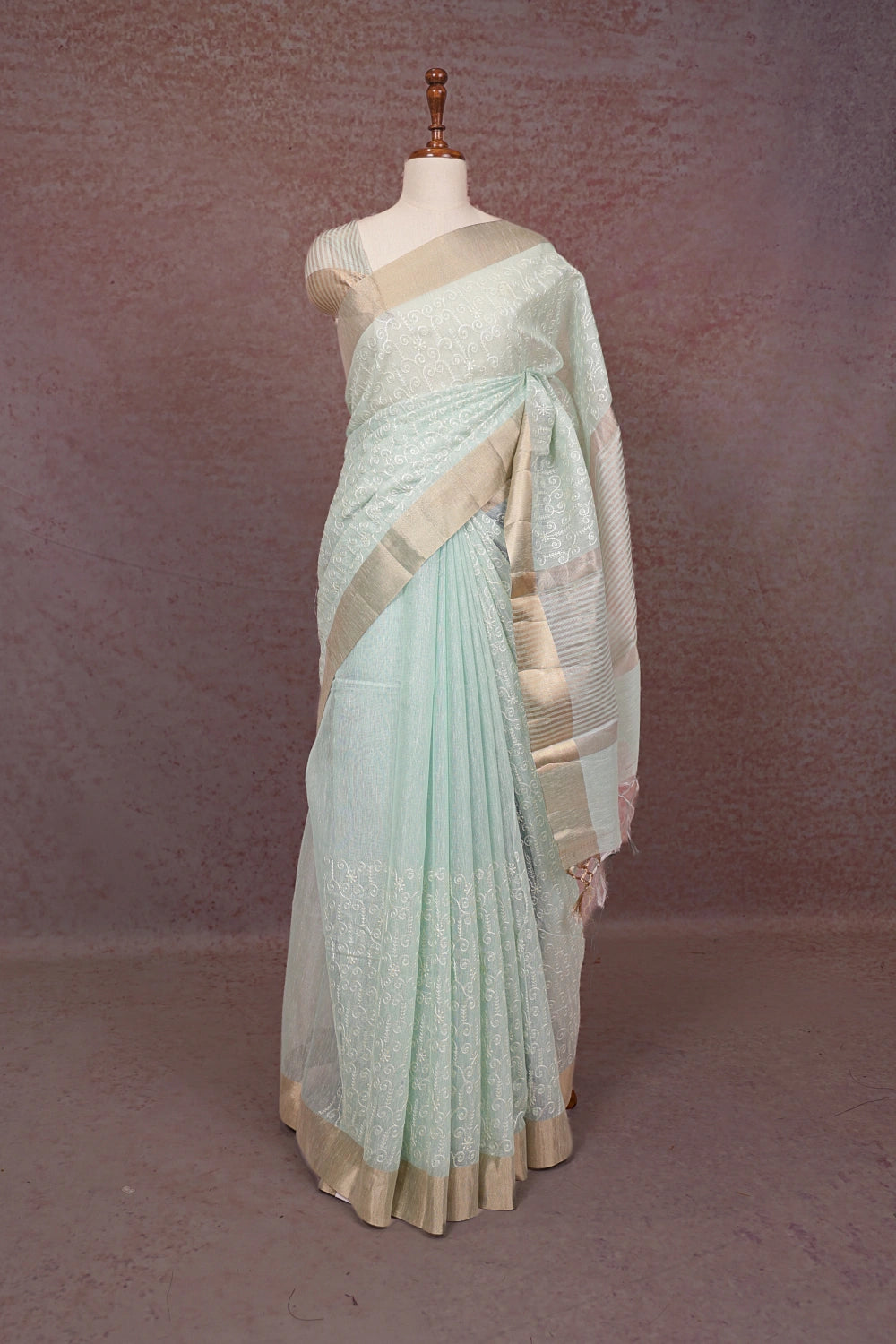 Sea Green Net Kota Saree