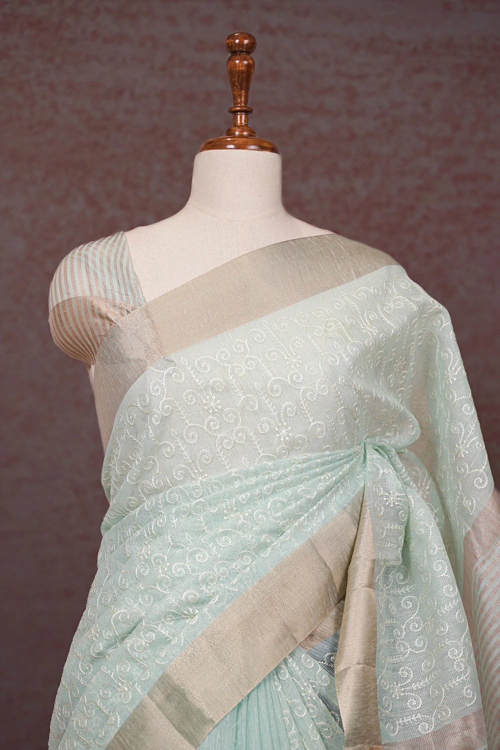 Sea Green Net Kota Saree