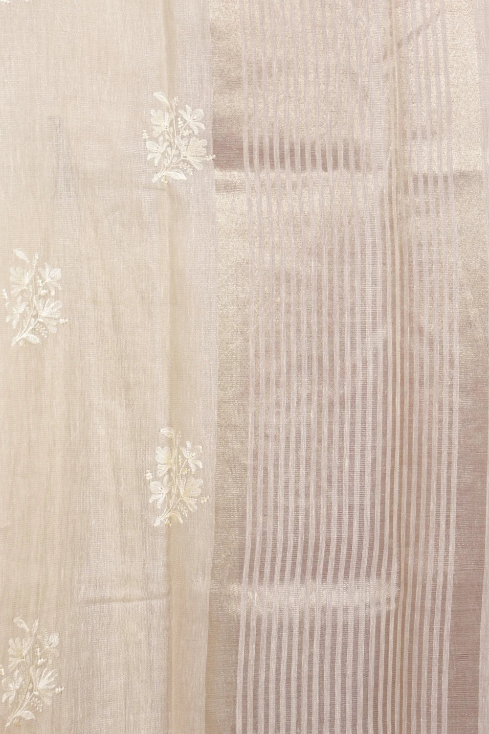 Cream Semi Tissue Saree