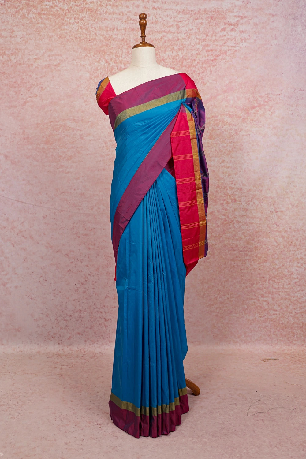 Blue Semi Silk Saree