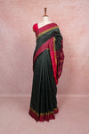 Dark Green Semi Silk Saree
