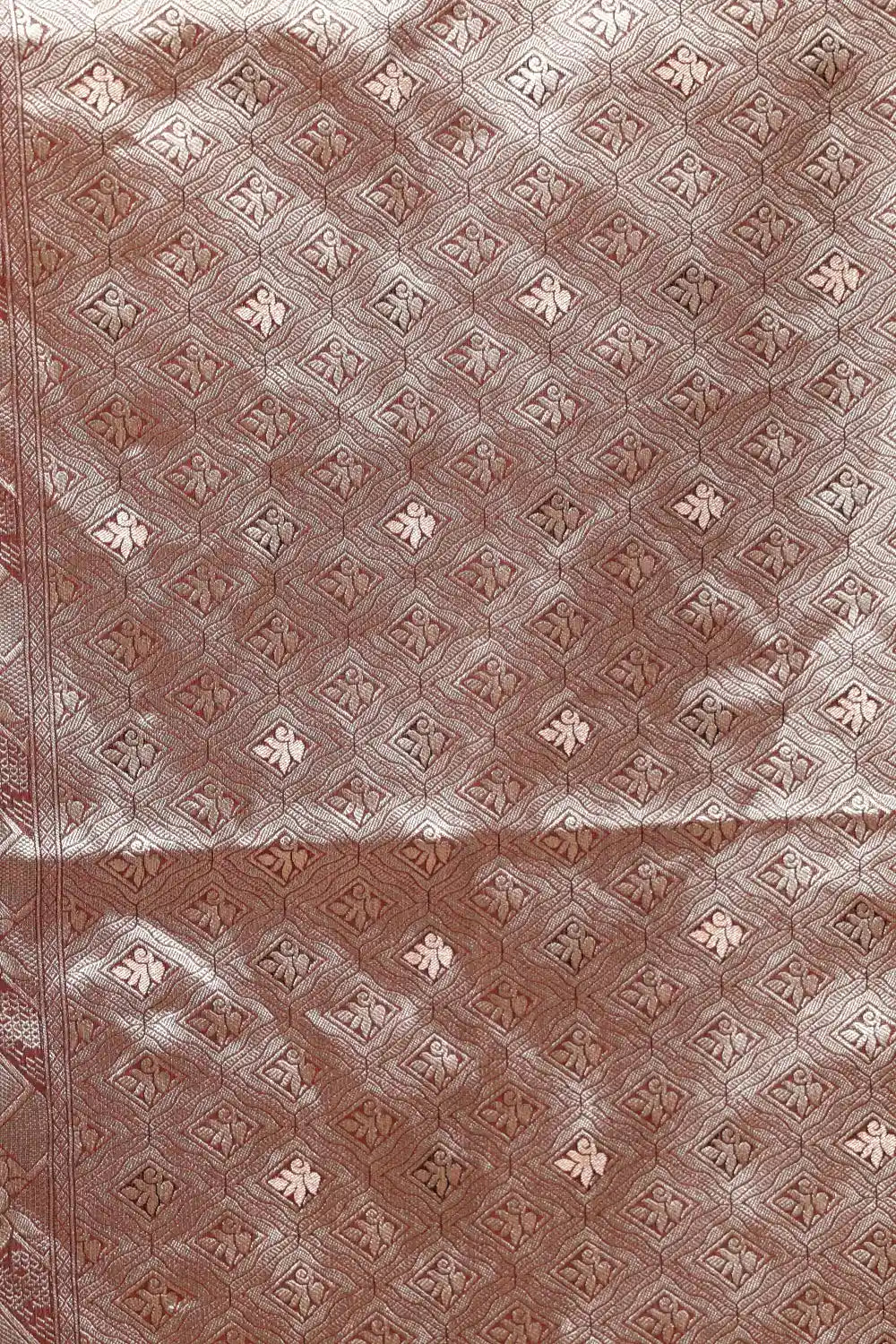 Maroon Semi Organza Saree
