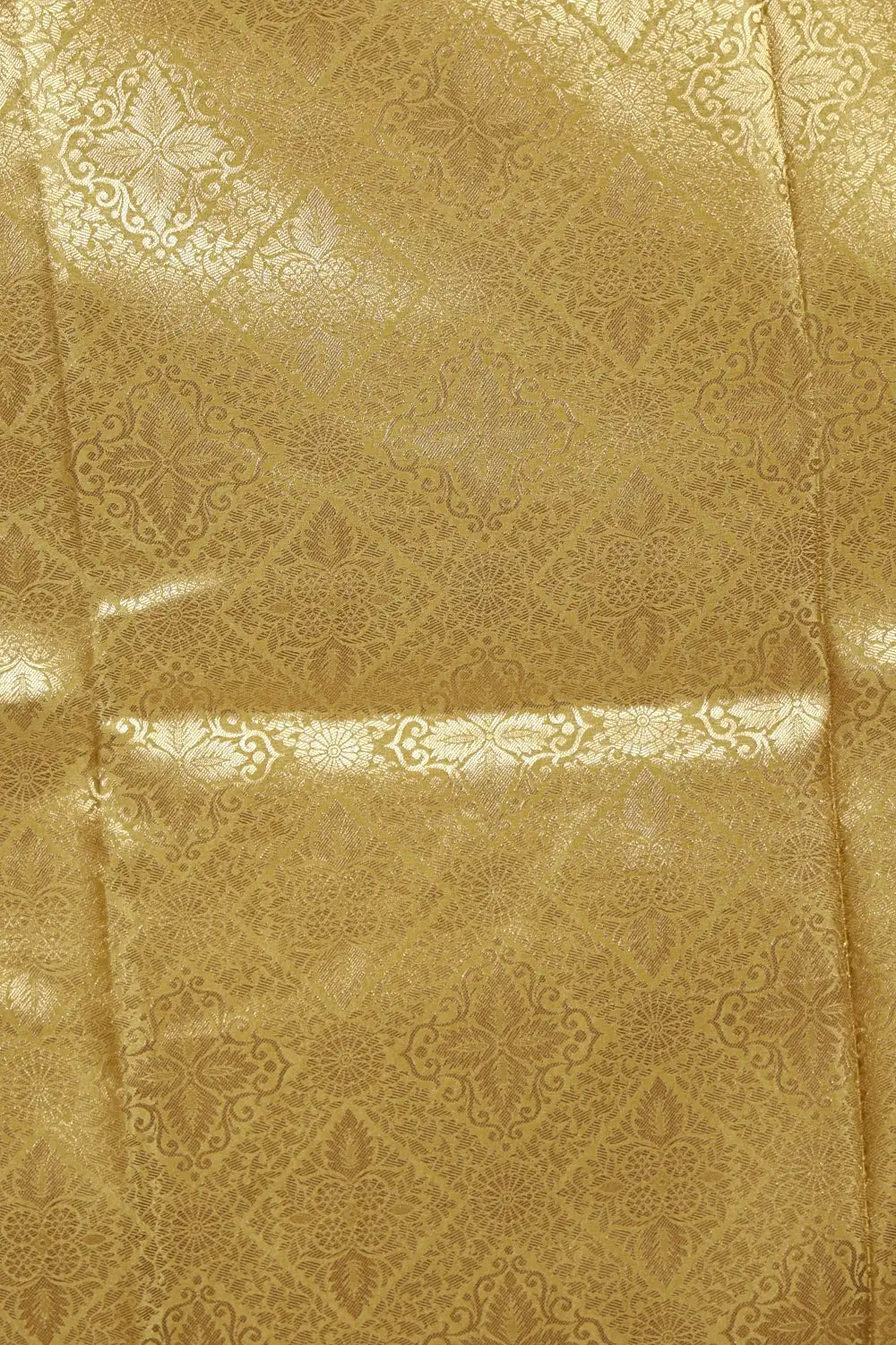 Olive Green Semi Banarasi Saree