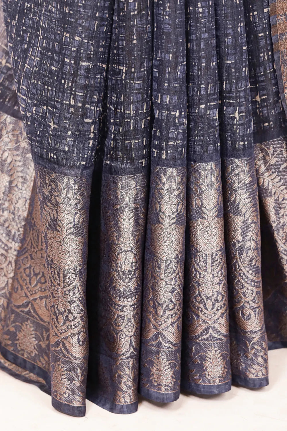 Blue Semi Tussar Saree