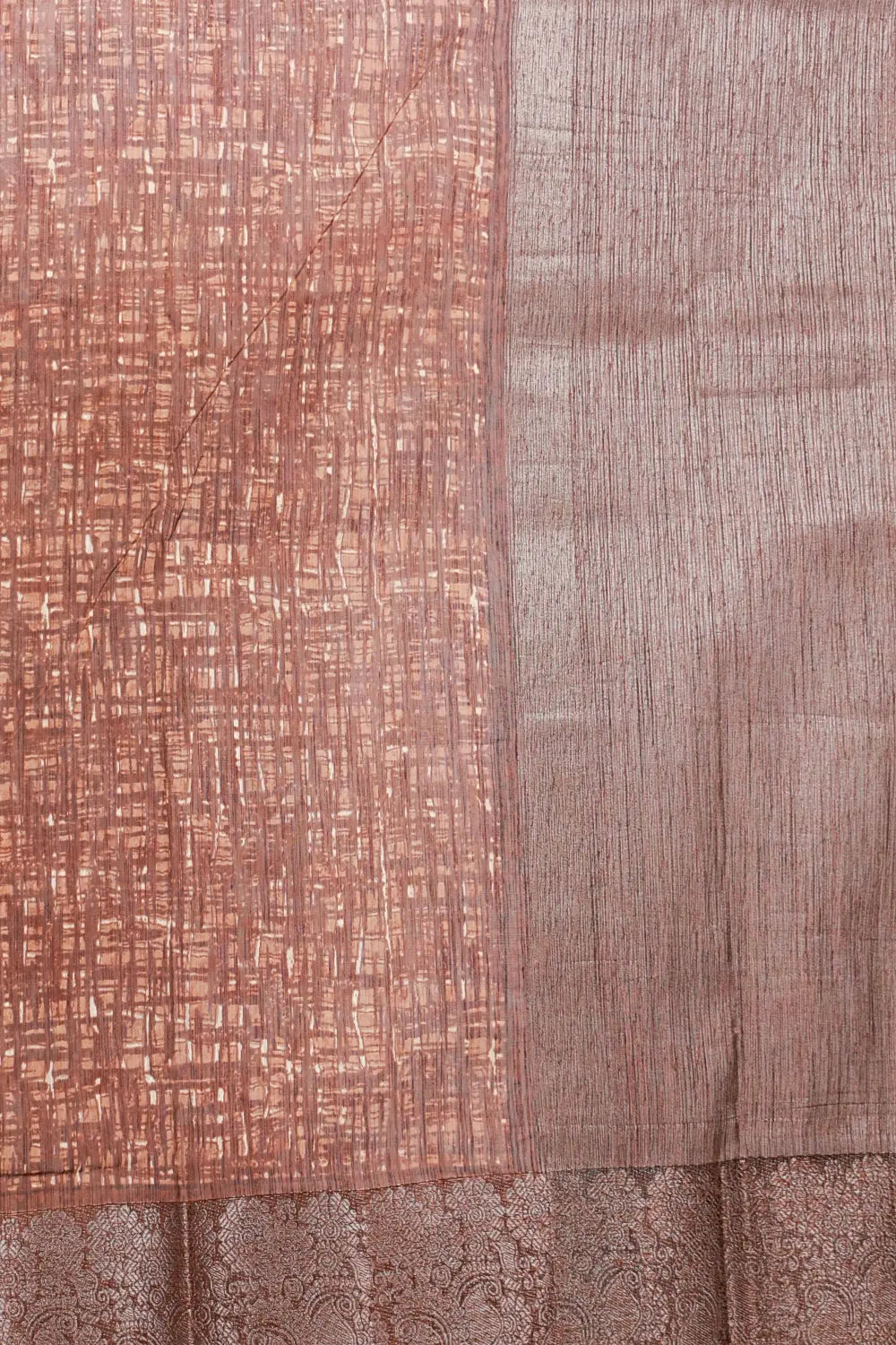 Brown Semi Tussar Saree
