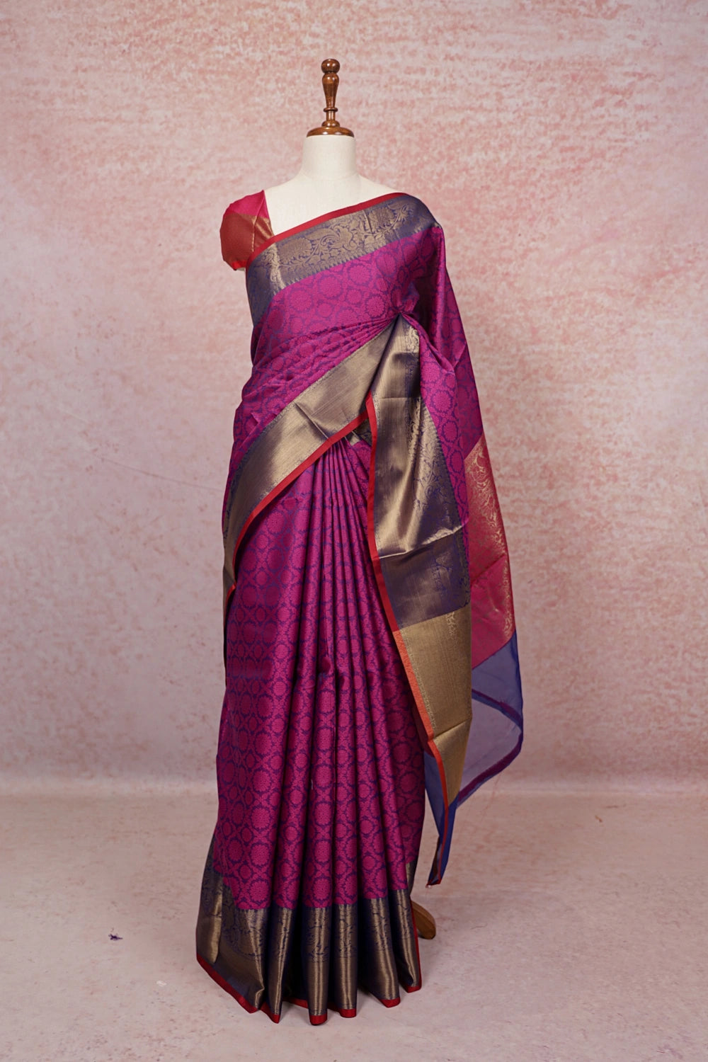 Blue Semi Silk Saree