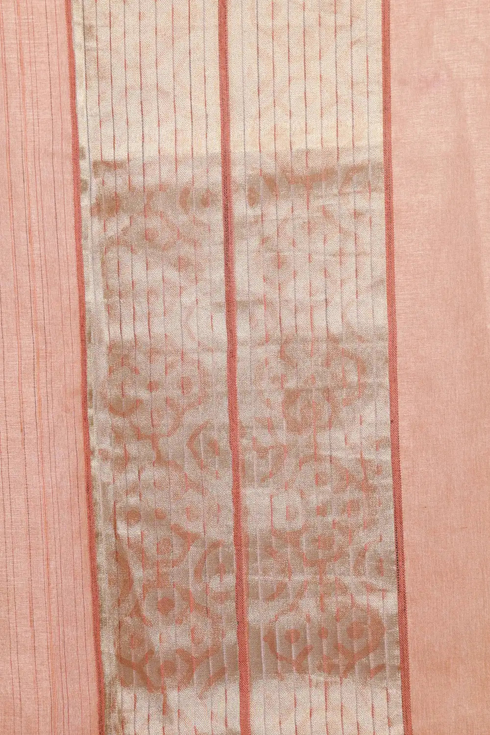 Peach Semi Jute Saree