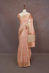 Peach Semi Jute Saree