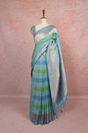 Sky Blue Semi Banarasi Saree