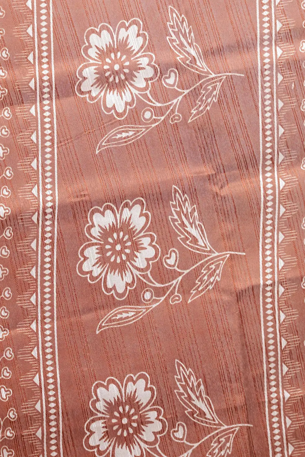 Brown Semi Jute Saree