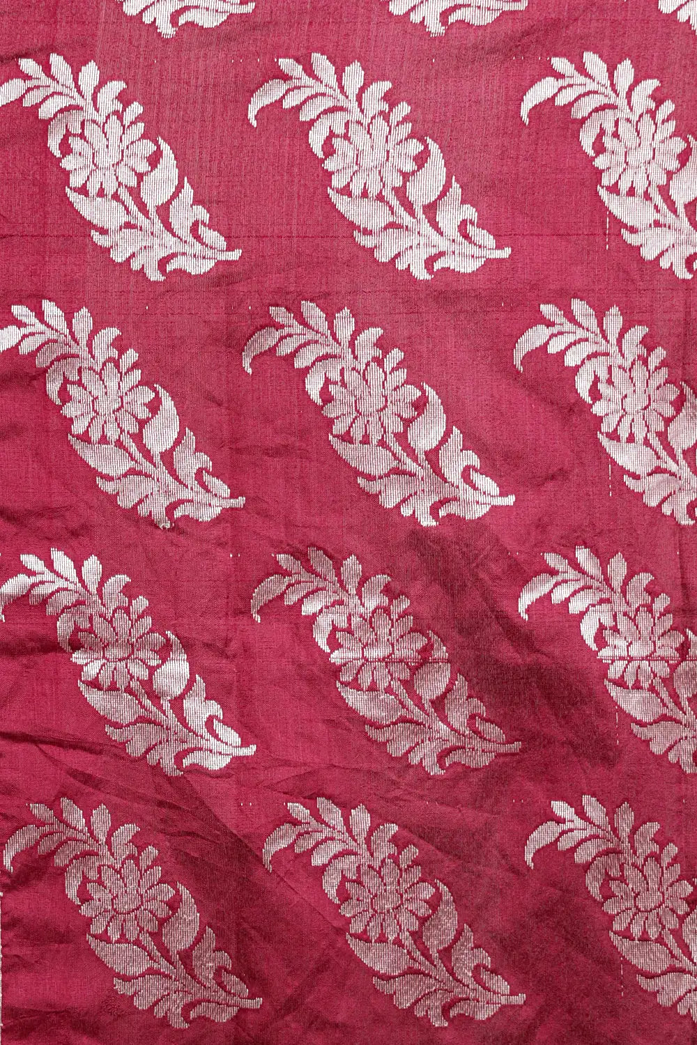 Maroon Semi Banarasi Saree