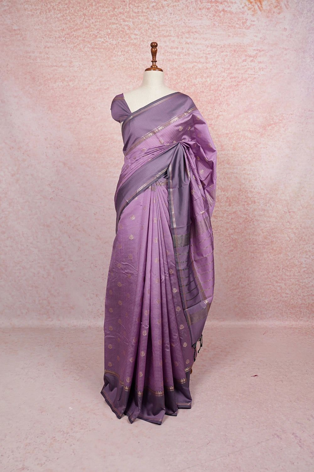 Lavender Art Silk Saree