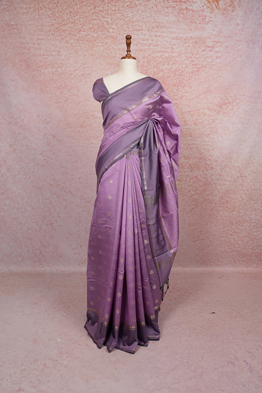 Lavender Art Silk Saree