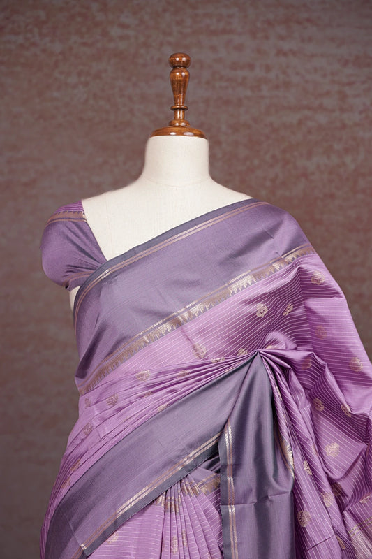 Lavender Art Silk Saree - Seematti