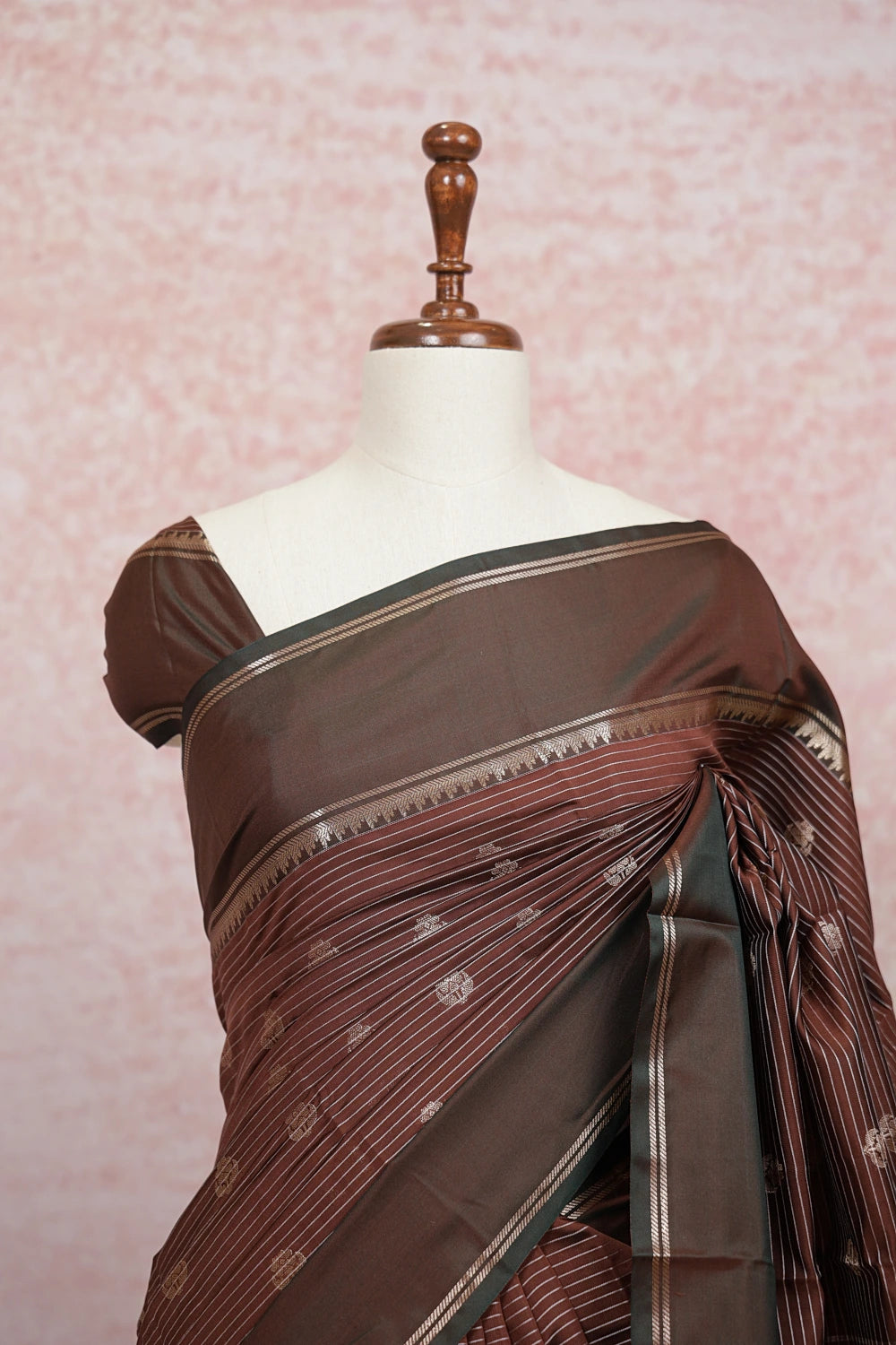 Brown Semi Silk Saree