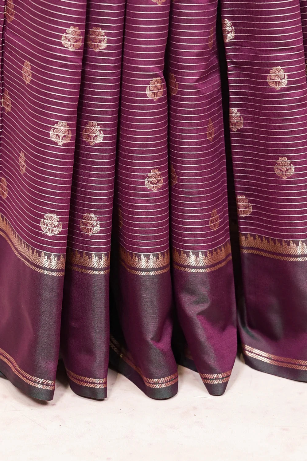 Grape Color Art Silk Saree