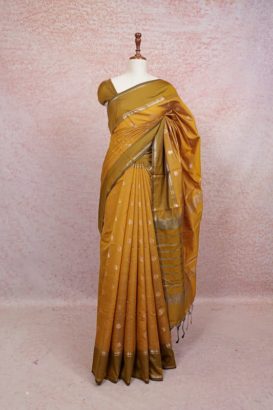 Mustard Yellow Art Silk Saree