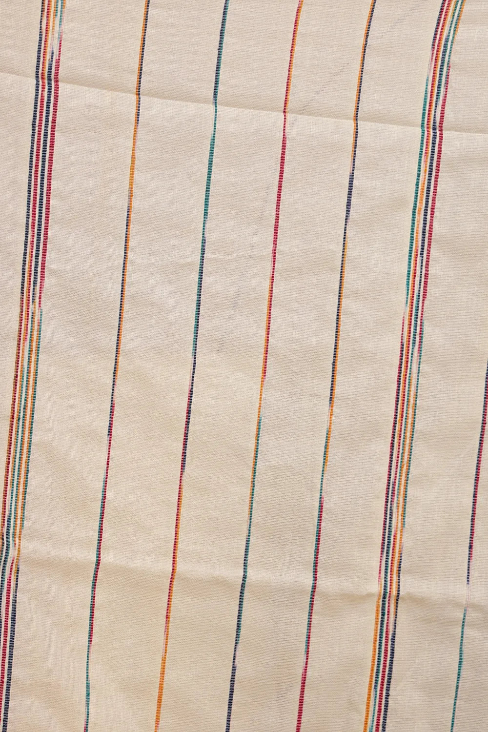 Off White Mul Cotton Kerala Saree