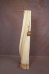 Off White Mul Cotton Kerala Saree - Seematti