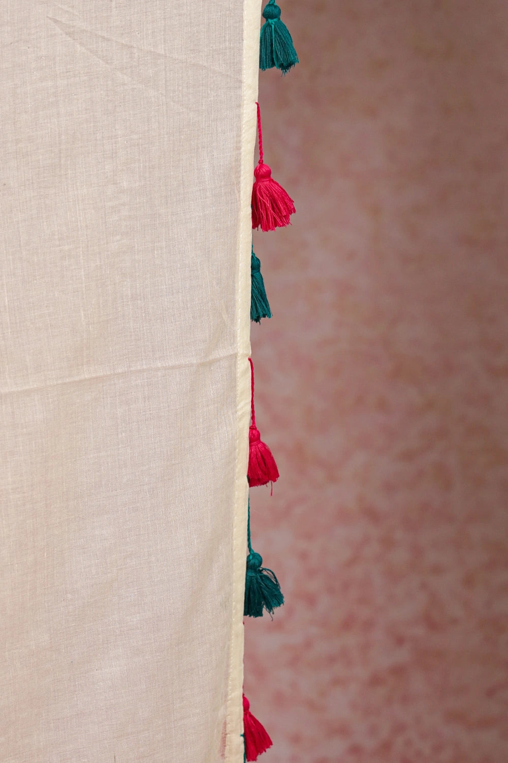 Off White Mul Cotton Kerala Saree