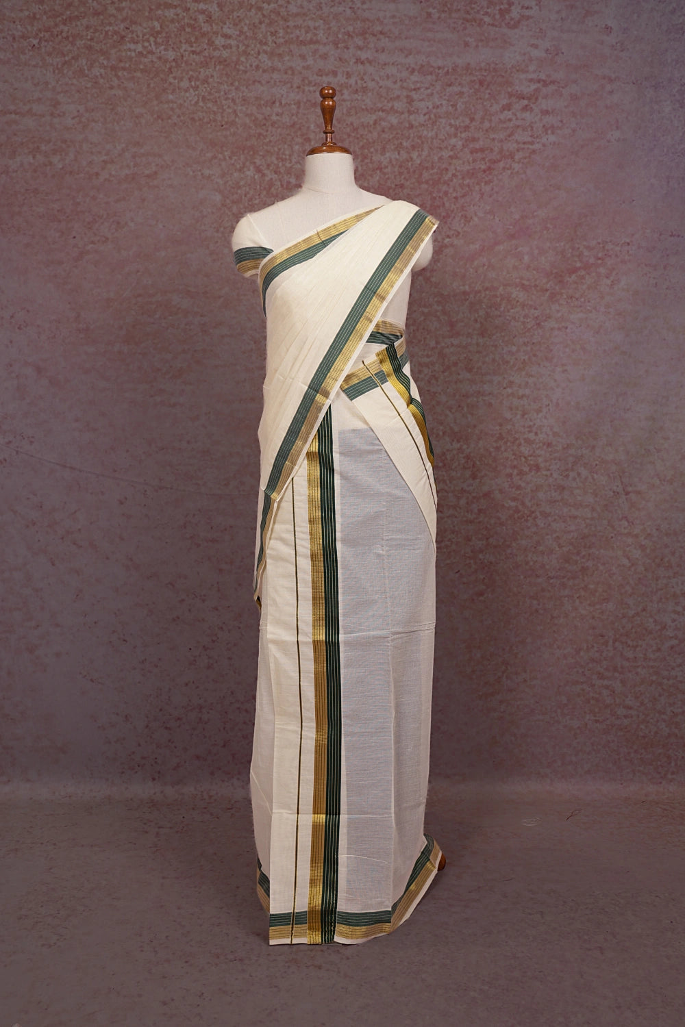 Off White Cotton Set Mundu