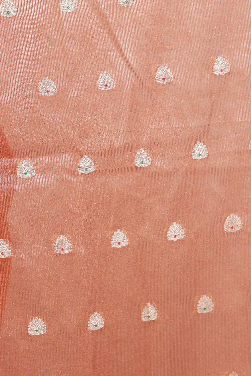 Carrot Orange Color Semi Banarasi Saree