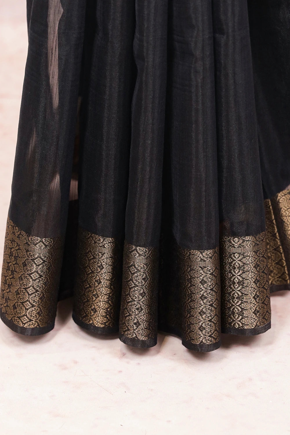 Black Semi Jute Saree