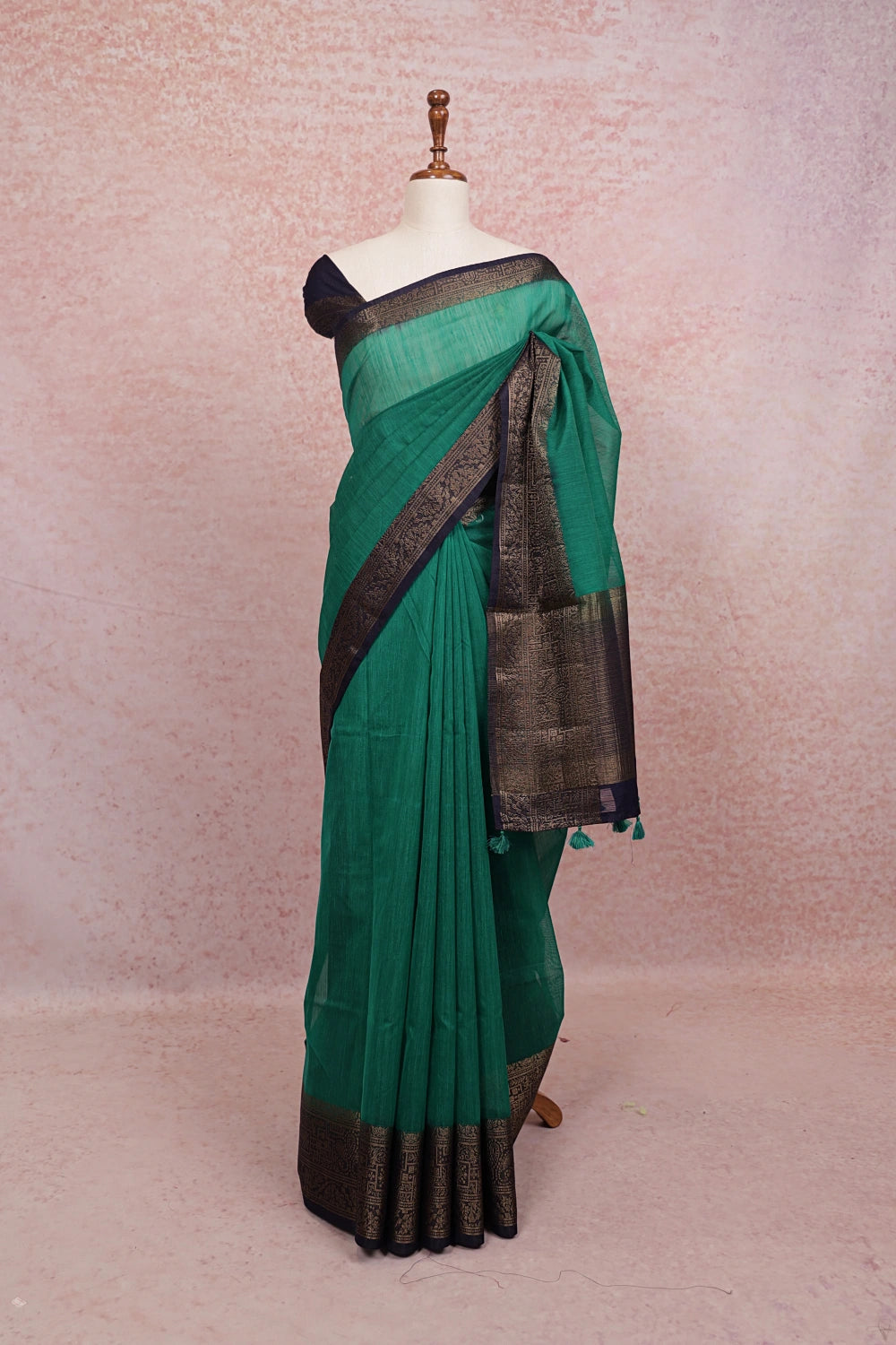 Green Semi Jute Sraee