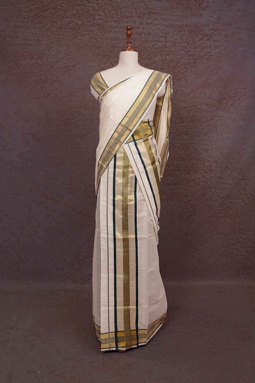 Off White Cotton Set Mundu