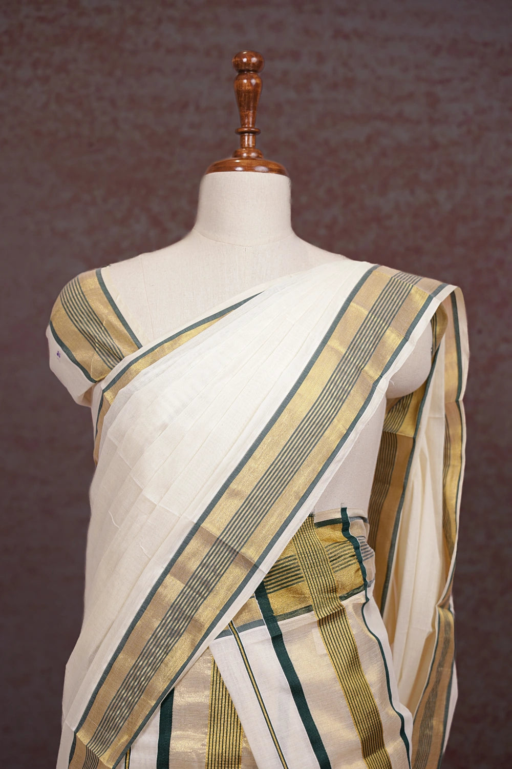 Off White Cotton Set Mundu