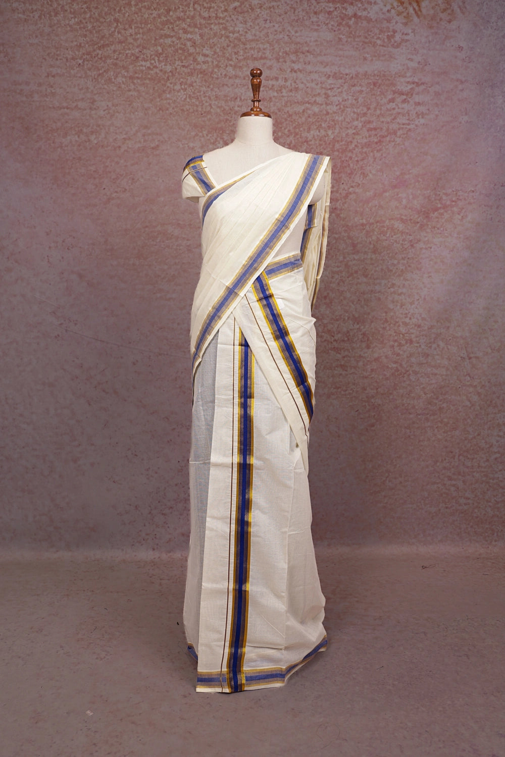 Off White Cotton Set Mundu