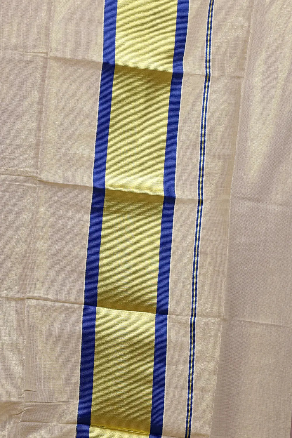 Off White Semi Tissue Set Mundu