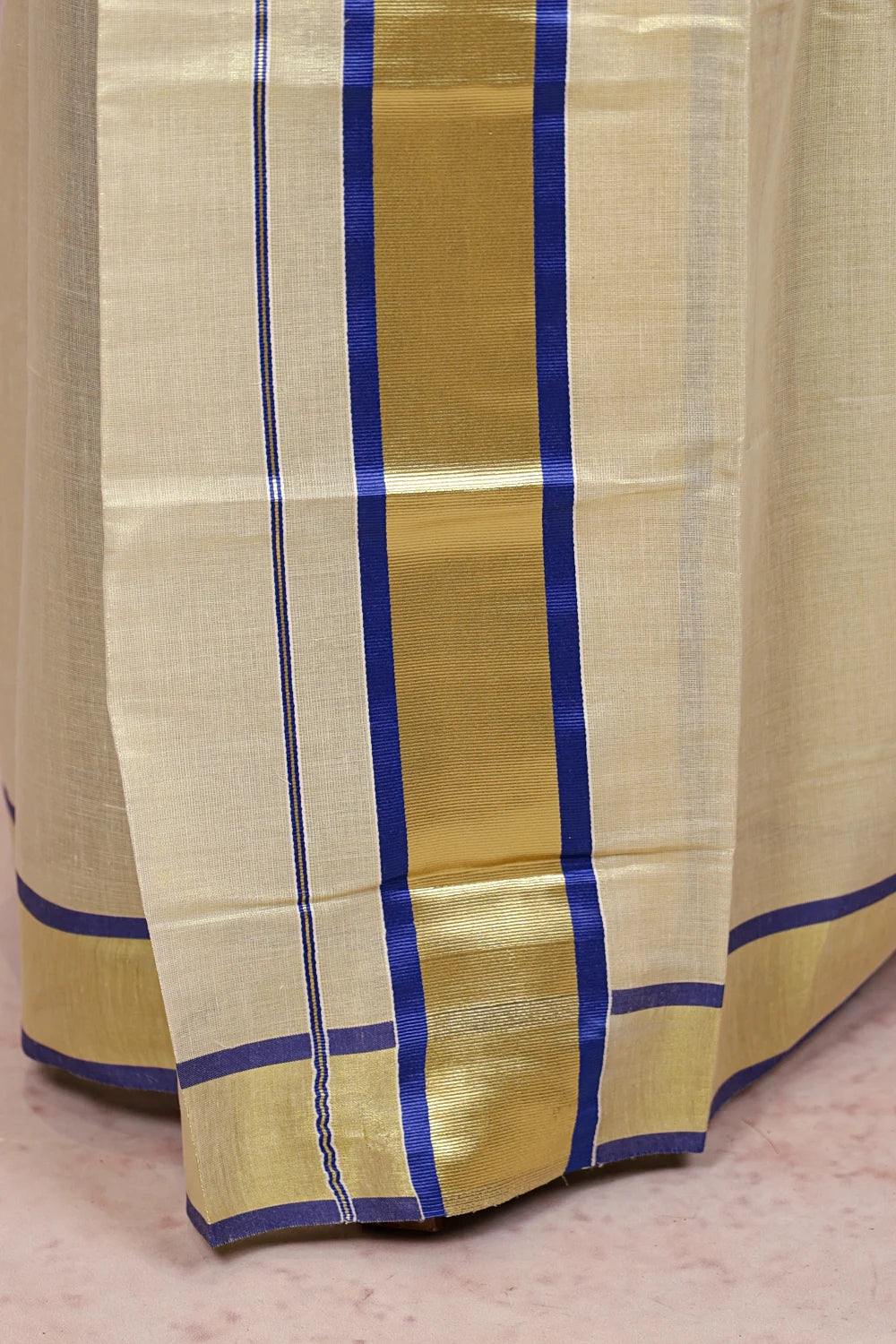 Off White Semi Tissue Set Mundu