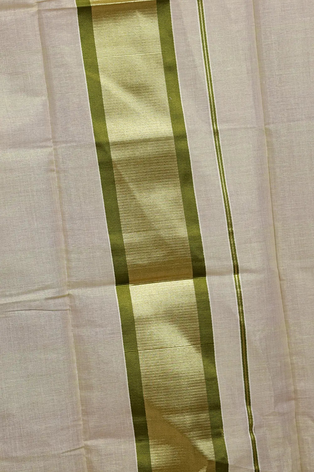 Off White Semi Tissue Set Mundu