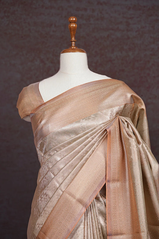 Gold Semi Tissue Saree - Seematti