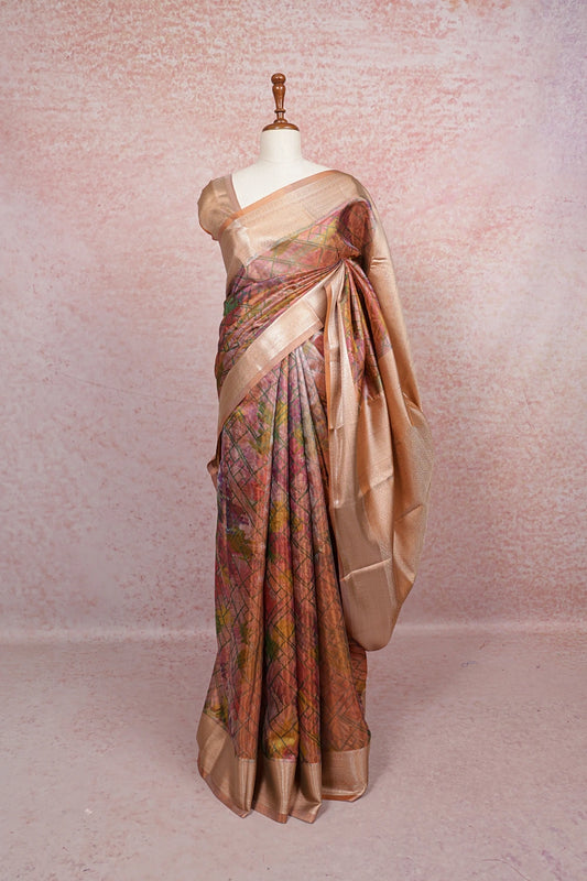 Multi Color Semi Tissue Saree - Seematti