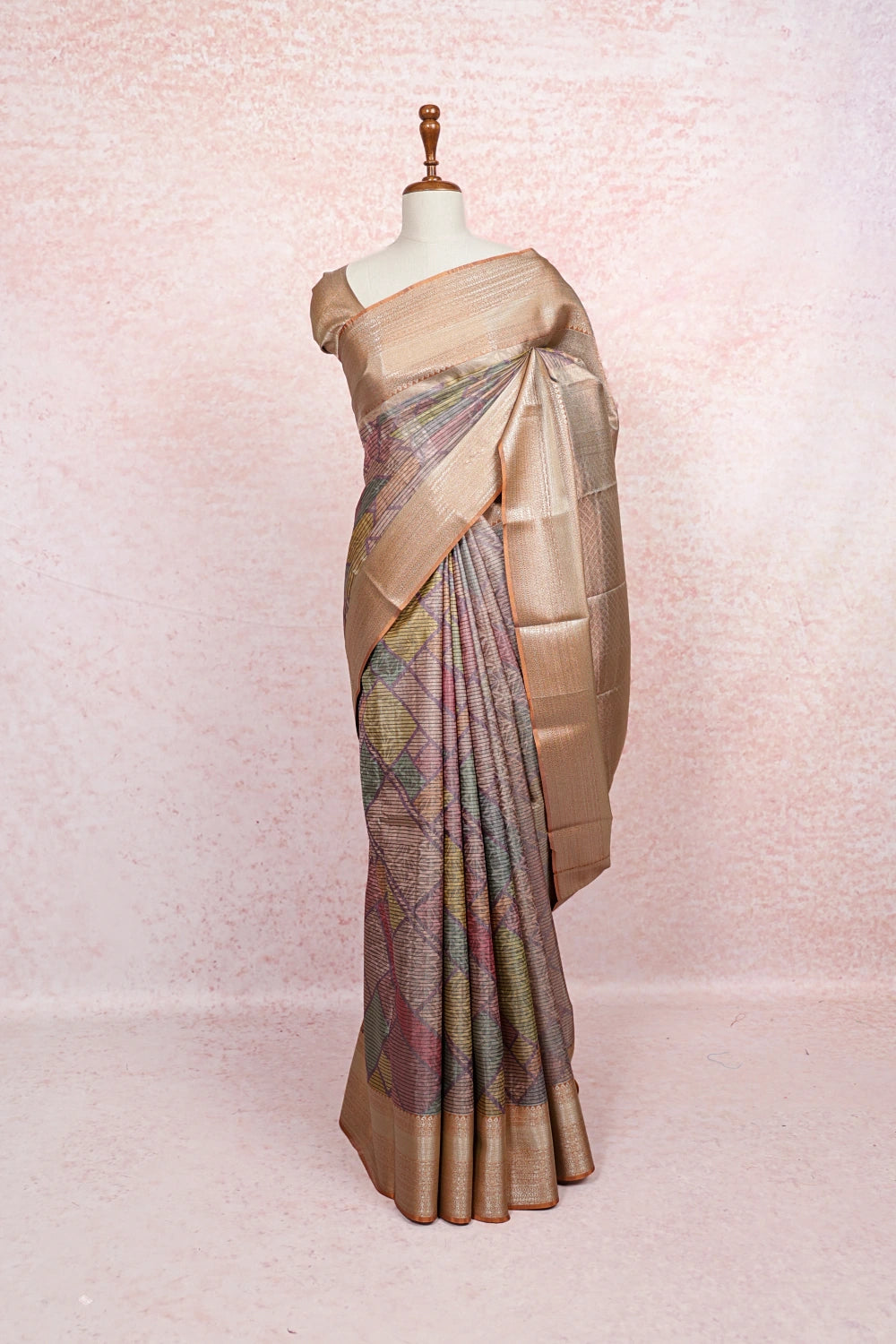 Multi Color Semi Tissue Saree