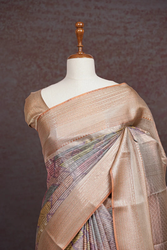 Multi Color Semi Tissue Saree - Seematti