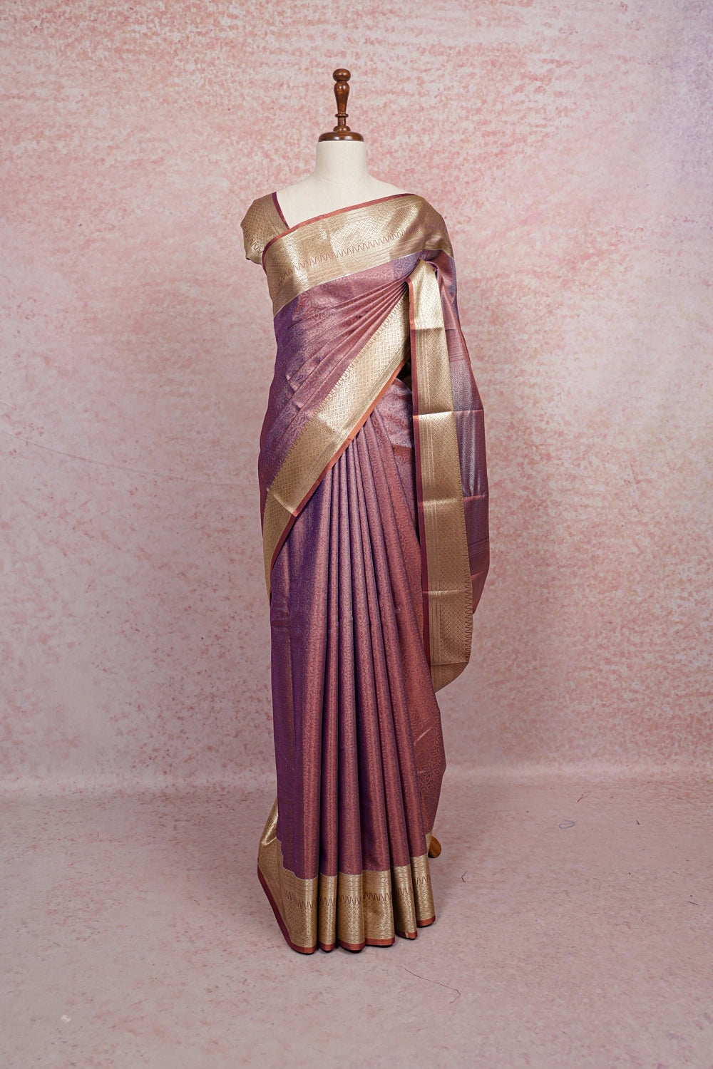 copper Color Semi Tissue Saree