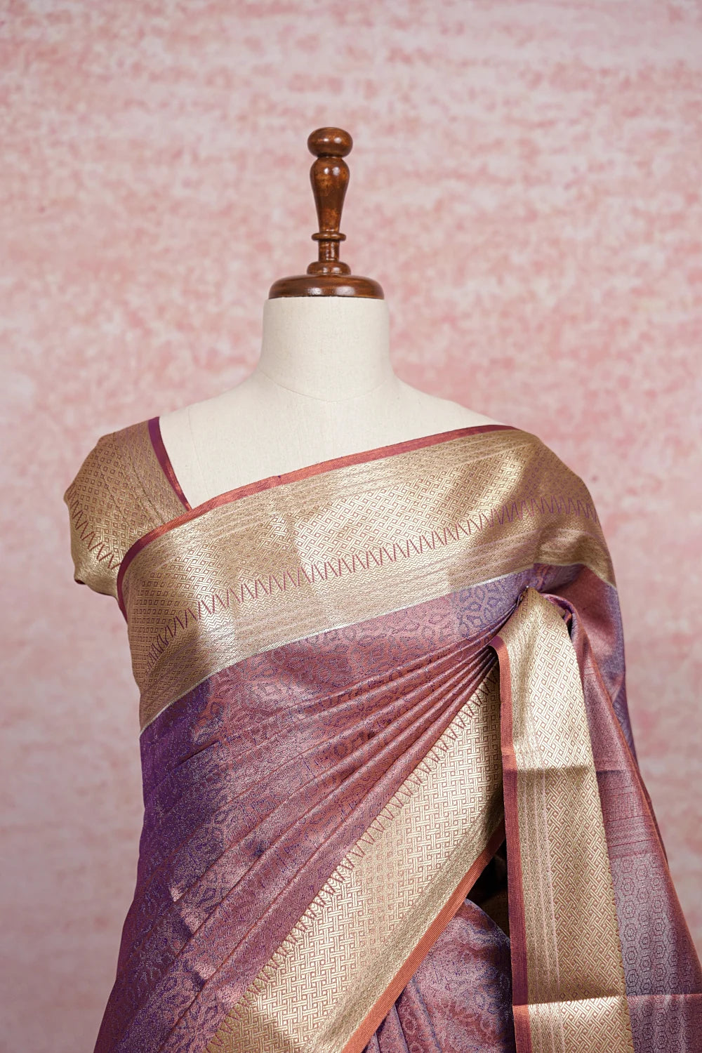 copper Color Semi Tissue Saree