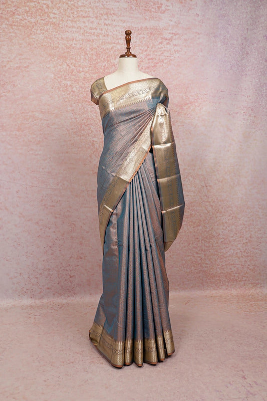 Light Blue Tissue Silk Saree - Seematti