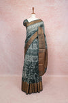 Green Semi Jute Saree - Seematti
