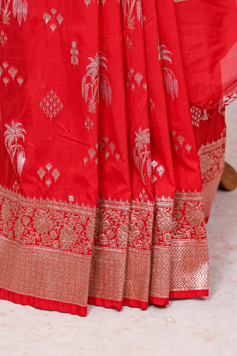 Red  Banarasi Silk Saree
