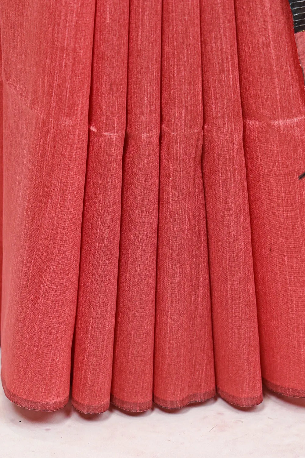 Peach Pink Semi Jute Saree